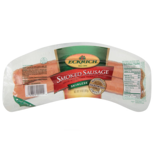 Eckrich Sausage, Smoked, Skinless