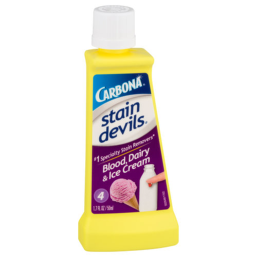 Carbona Stain Devils Stain Remover, 4 (Blood, Dairy & Ice Cream) - 1.7 fl oz