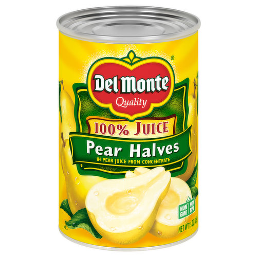 Picked and packed at the peak of ripeness. Packed in 100% pear juice from concentrate. No preservatives.