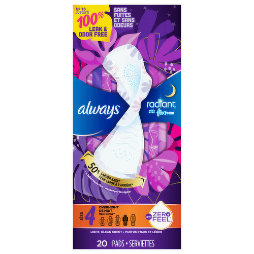 Always Pads, Size 4, Overnight