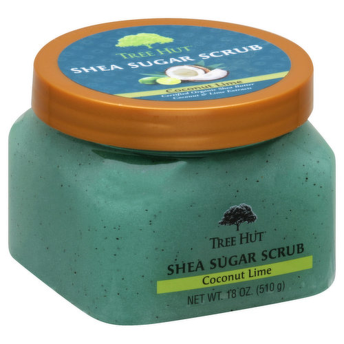 Tree Hut Shea Sugar Scrub, Green Tea ,18 oz/510 g Ingredients and