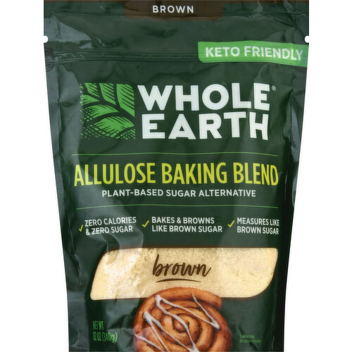 Whole Earth Sugar Alternative, Plant-Based, Brown, Allulose Baking Blend