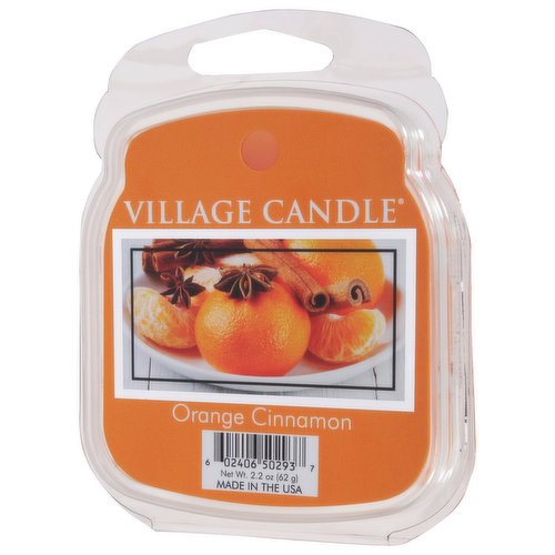 Village Candle Candle, Orange Cinnamon - 1 candle [2.2 oz]