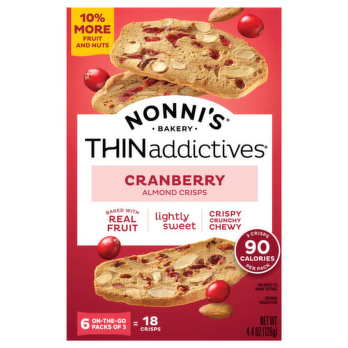 Nonni's Almond Crisps, Cranberry