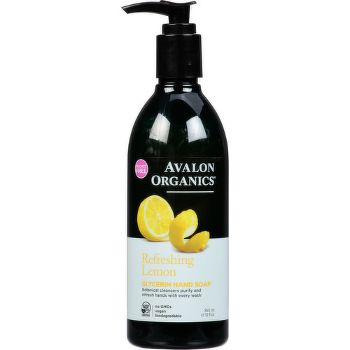 Avalon Organics Hand Soap, Glycerin, Refreshing Lemon