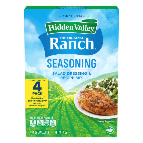 Hidden Valley Seasoning, Salad Dressing & Recipe Mix, 4 Pack