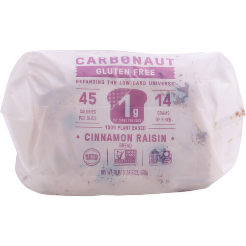 Carbonaut Bread, Gluten Free, Cinnamon Raisin