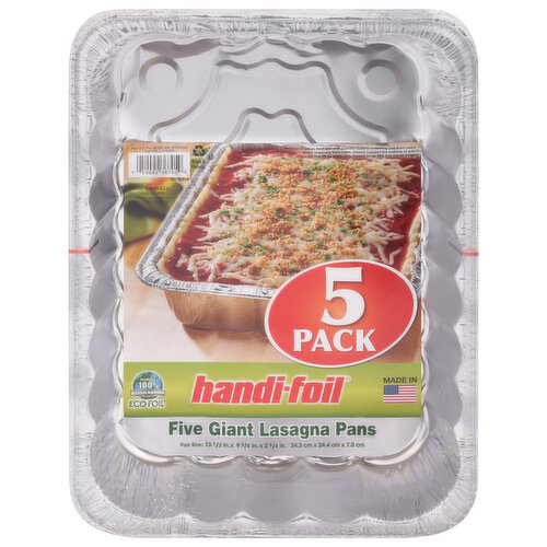 Handi-foil® Eco-Foil Giant Lasagna Pans, 5 pk / 13.5 x 9.6 in