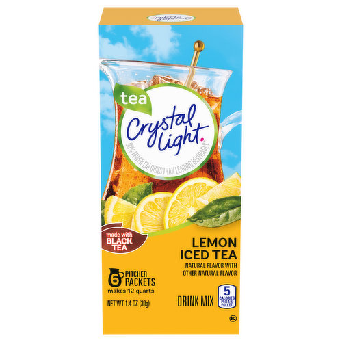 Crystal Light Drink Mix, Lemon Iced Tea, Pitcher Packets