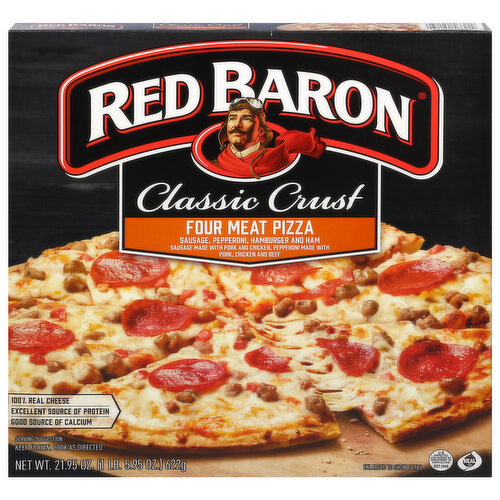 Red Baron Pizza, Classic Crust, Four Meat