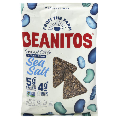 Beanitos Bean Chips, Original OMG Sea Salt