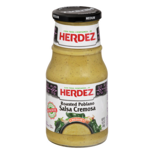 Herdez Salsa Cremosa, Roasted Poblano, Medium