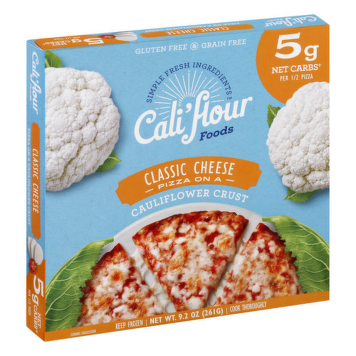 Cali'Flour Foods Pizza, Cauliflower Crust, Classic Cheese