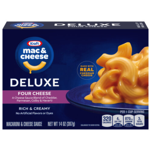 Kraft Macaroni & Cheese Sauce, Four Cheese, Deluxe