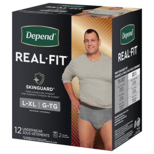 Depend Underwear, Skinguard, Maximum, L-XL - Brookshire's