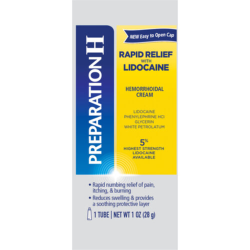 Preparation H Hemorrhoidal Cream, Rapid Relief with Lidocaine