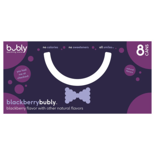 bubly sparkling water combines refreshing, crisp sparkling water with great tasting, natural flavors perfect for any occasion. With 0 calories and 0 sweeteners, bubly sparkling water is sure to put a smile on your face.