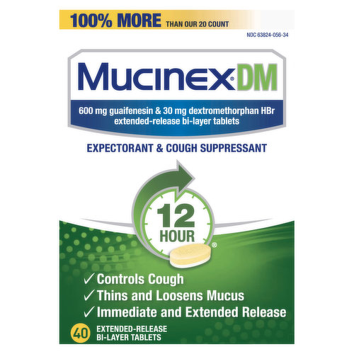 Mucinex Expectorant & Cough Suppressant, Tablets