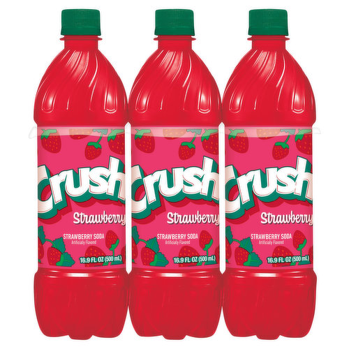 Crush Soda, Strawberry, 6 Pack