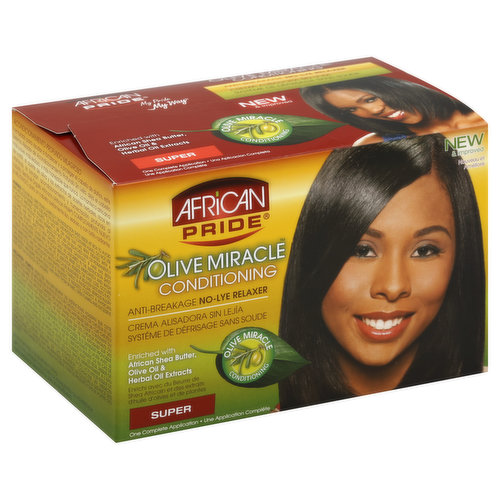 African Pride Relaxer, No Lye, Conditioning Anti-Breakage, Super