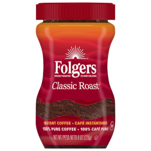 Folgers Coffee, Classic Roast, Instant Crystals