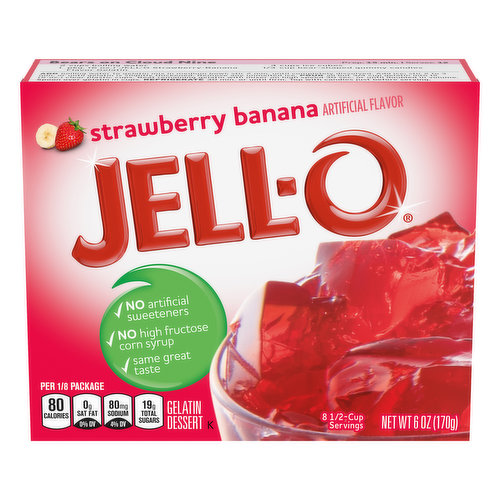 JELL-O Strawberry Banana Gelatin Dessert Mix