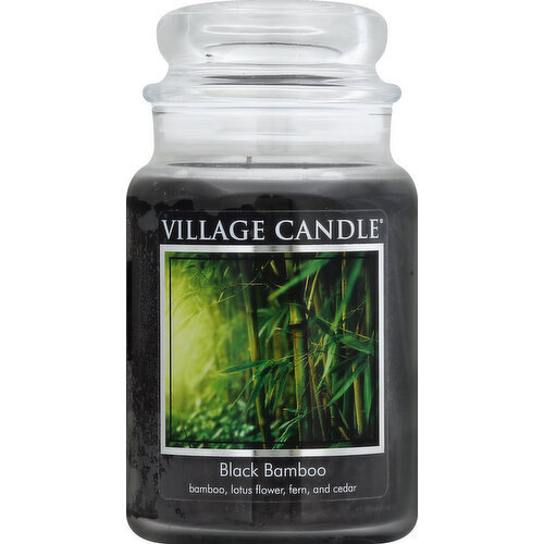 Village Candle Candle, Black Bamboo, Premium Jar