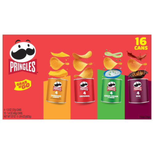 Pringles Potato Crisps, Assorted, Grab N’ Go