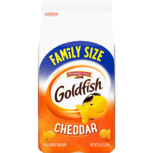 Goldfish Baked Snack Crackers, Cheddar, Family Size