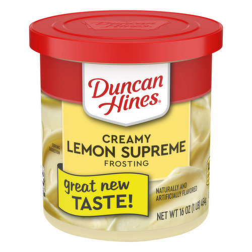 Duncan Hines Frosting, Creamy, Lemon Supreme