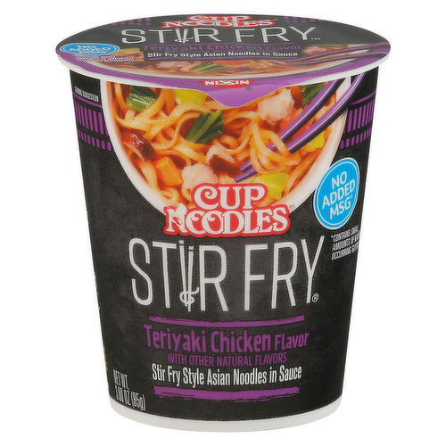 Nissin Asian Noodles in Sauce, Teriyaki Chicken Flavor, Stir Fry Style