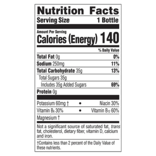 powerade nutrition facts