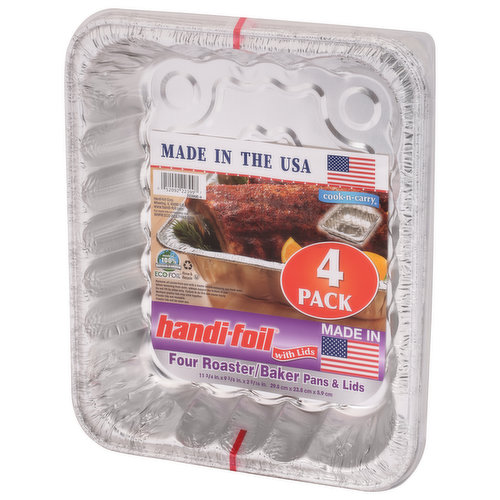 Handi-Foil Pans, with Grease Absorbing Liner, Healthy Roaster, Baker