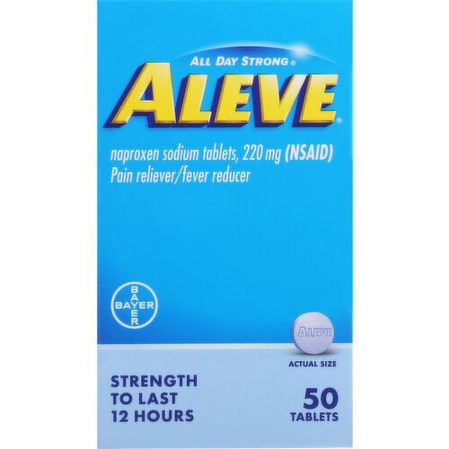 Aleve Pain Reliever/Fever Reducer, 220 mg, Tablets