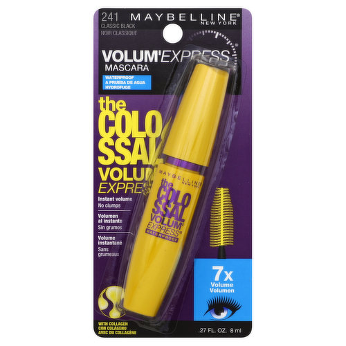 maybelline Mascara, Waterproof, Classic Black 241