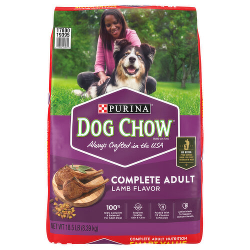 Dog Chow Dog Food, Lamb Flavor, Complete Adult
