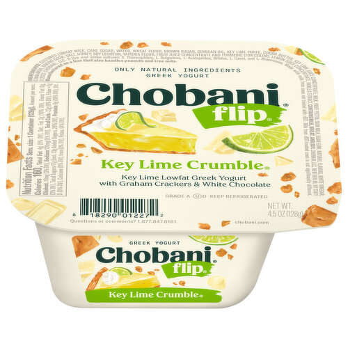 Chobani Yogurt, Low-Fat, Greek, Key Lime Crumble