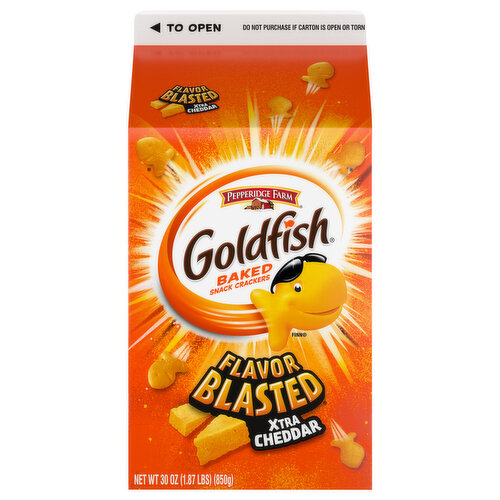 Goldfish Baked Snack Crackers, Xtra Cheddar