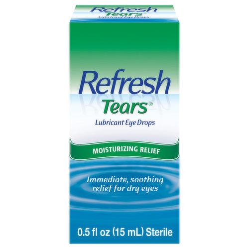 REFRESH TEARS Lubricant Eye Drops instantly moisturizes and relieves mild symptoms of eye dryness, including burning, irritation, and discomfort. Original strength formula is designed to act like your own natural tears. TRUST YOUR EYES TO REFRESH—#1 doctor recommended with over 30 years of experience.*
(*REFRESH Family of Products, Ipsos Healthcare, 2021 REFRESH ECP Recommendation Survey.)