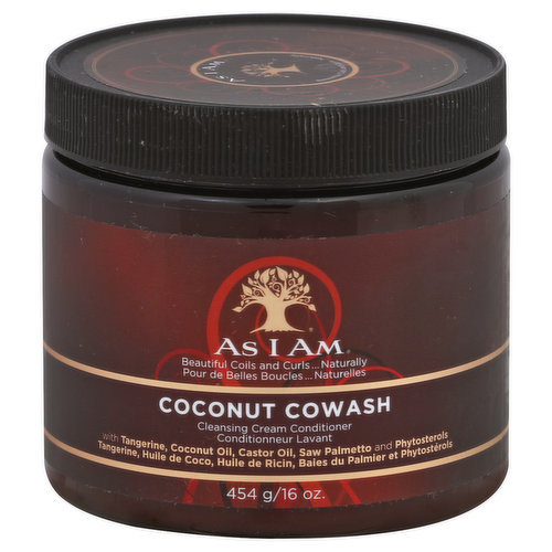 As I Am Cream Conditioner, Cleansing, Coconut Cowash