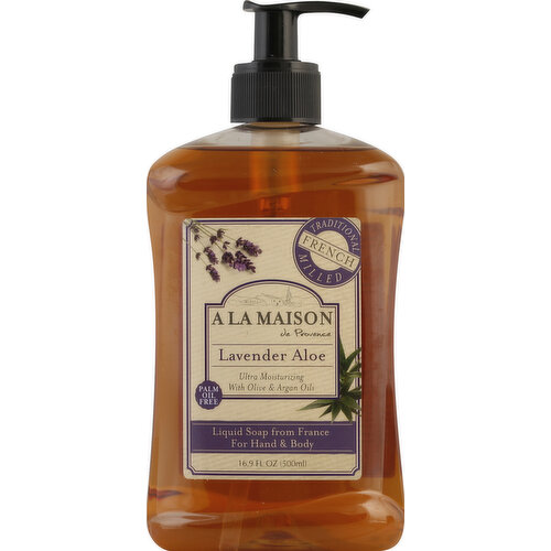 A La Maison Liquid Soap, for Hand & Body, Lavender Aloe