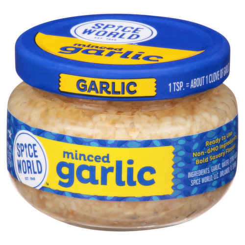 Spice World Garlic, Minced - 9.5 oz