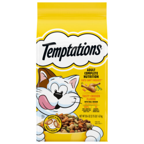 Temptations Food for Cats, Adult, 1+, Tasty Chicken Flavor