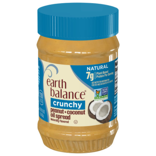 Earth Balance Peanut + Coconut Oil Spread, Crunchy