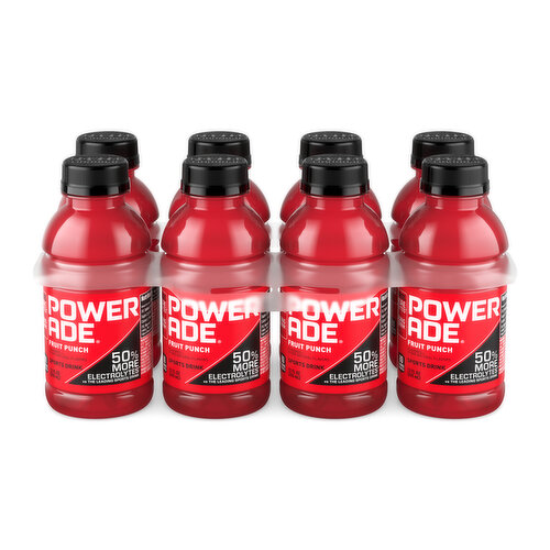 Powerade POWERADE has 50% more electrolytes vs. the leading sports drink. Plus, Vitamin C and B12