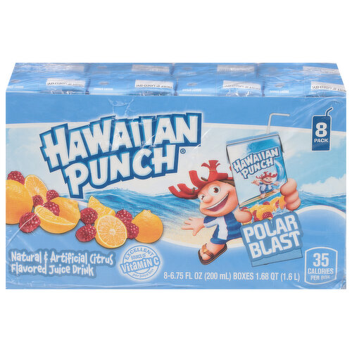 Hawaiian Punch Juice Drink, Polar Blast, 8 Pack