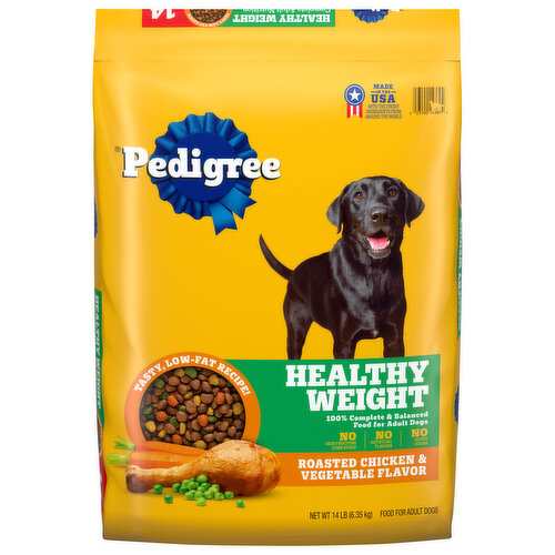 Pedigree Food for Dogs, Healthy Weight, Roasted Chicken & Vegetable Flavor, Adult