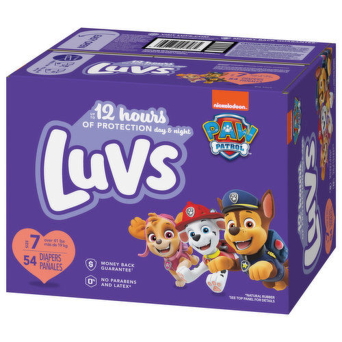 Luvs Pro Level Leak Protection Diapers Giant Pack, Size 7, Over 41 lbs, 88  count