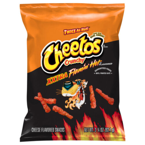 Cheetos Cheese Flavored Snacks, Crunchy, XXtra Flamin' Hot Flavored