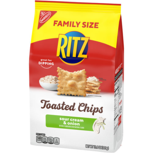 RITZ RITZ Toasted Chips Sour Cream and Onion Crackers, Family Size